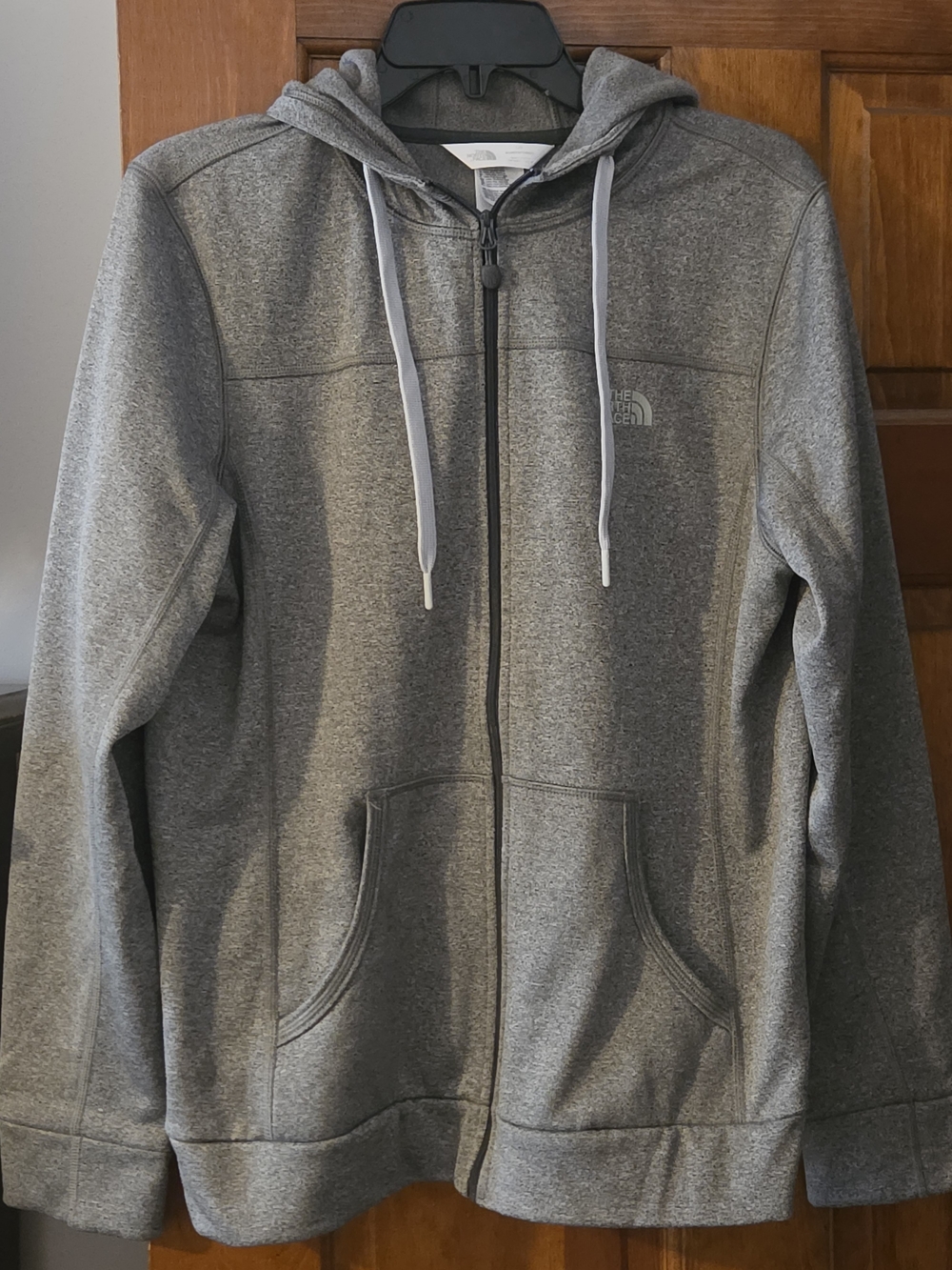 The North Face Gray Full-Zip Hooded Performance Jacket